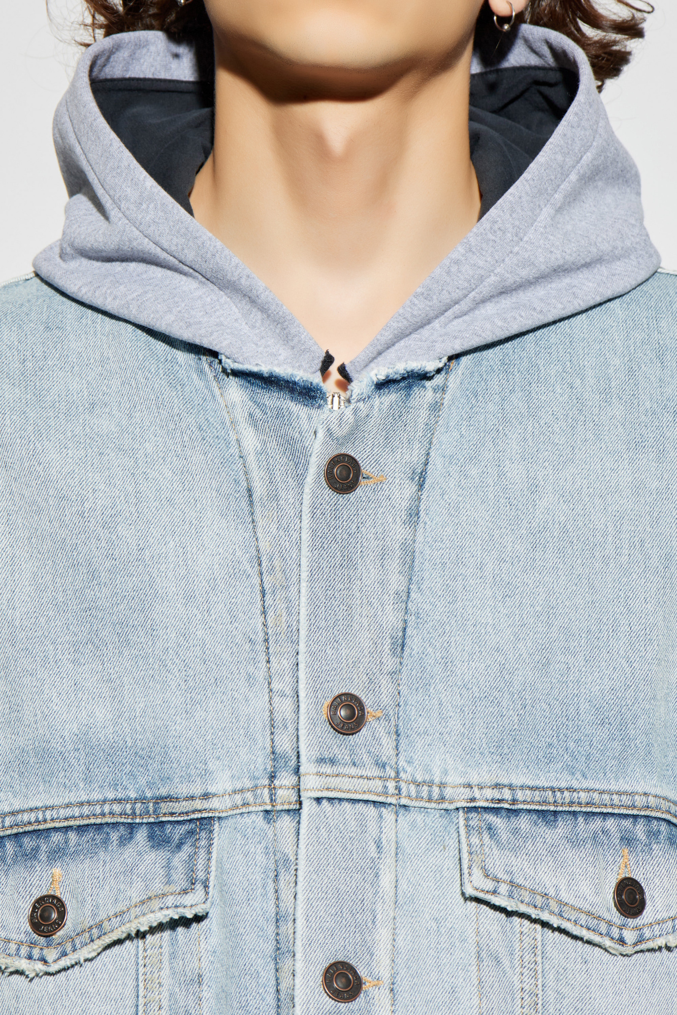 Balenciaga Denim jacket with hood | Men's Clothing | Vitkac